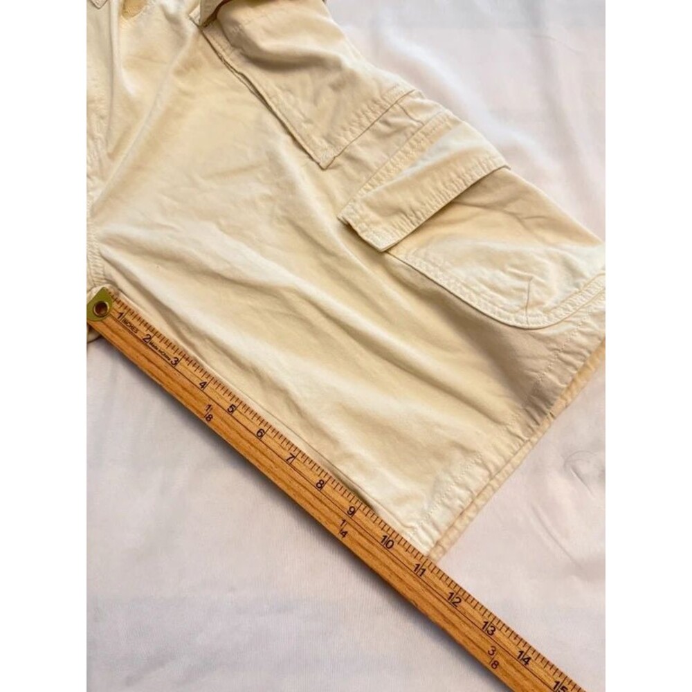 Aéropostale Cargo Bermuda Shorts Size S Cream Beige Utility Shorts - Picture 7 of 7